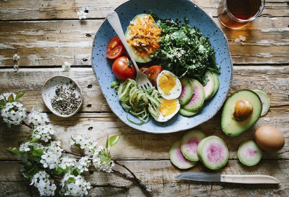A carefully arranged diet plan meal