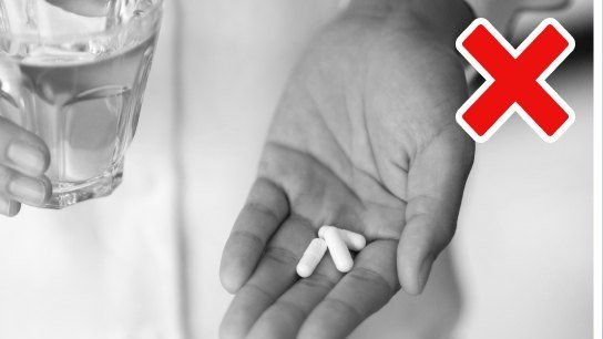 Detox pills in a hand
